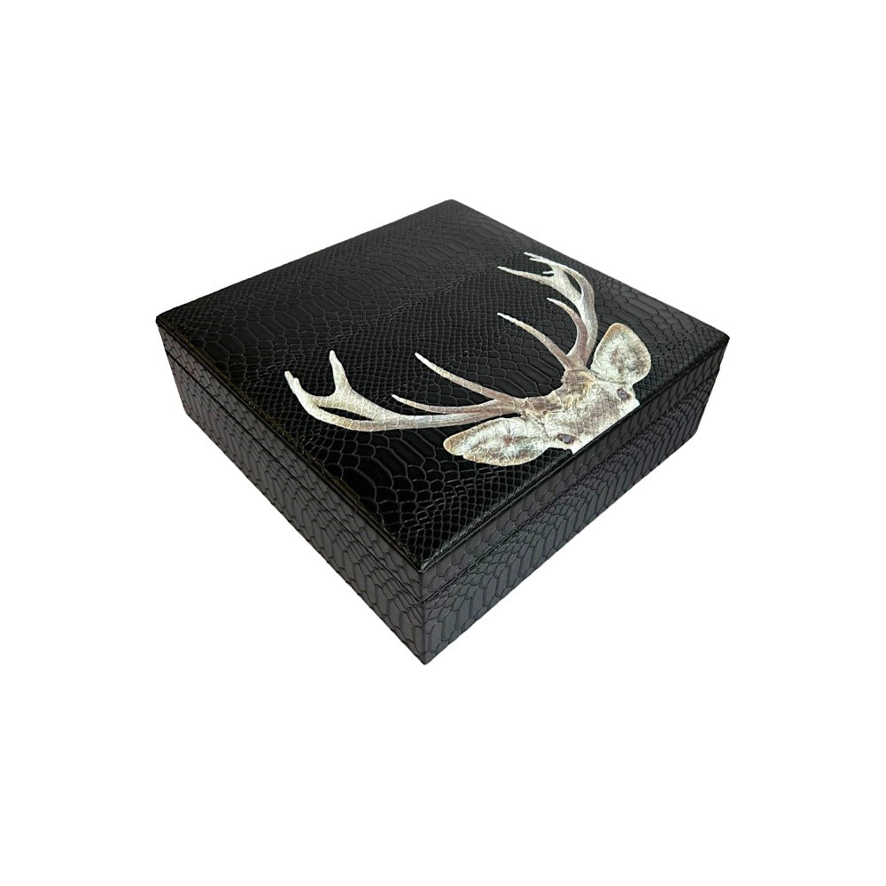 CAJA DECORATIVA GRANDE NEGRO MATE