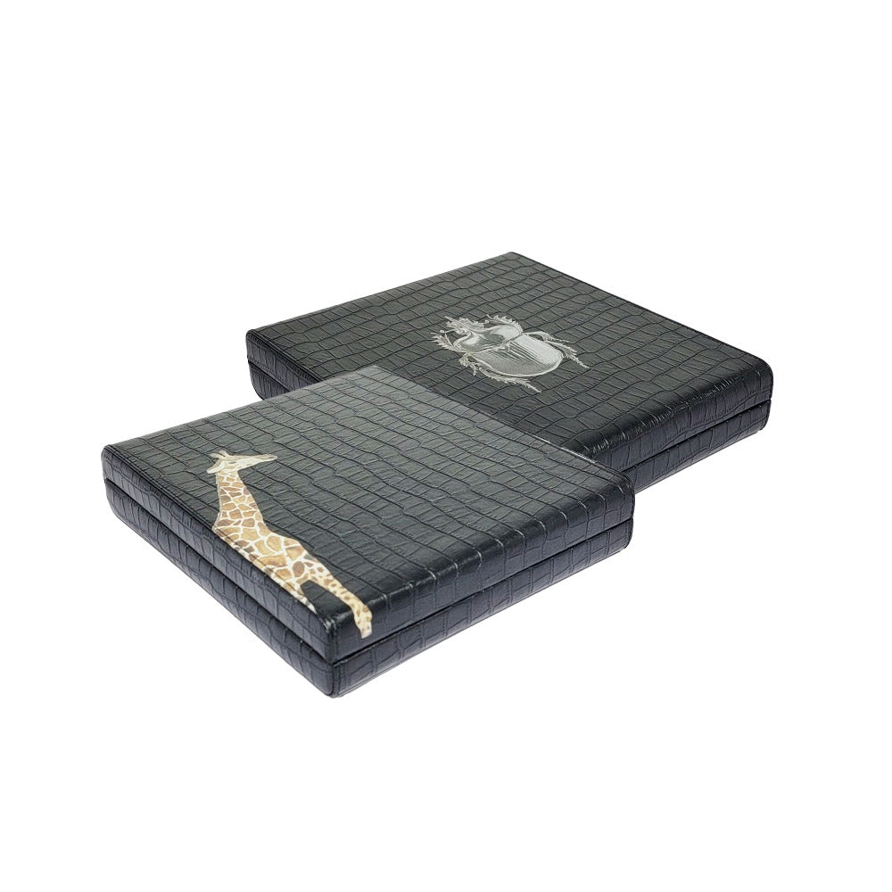 DOMINO INGLES CROCO NEGRO