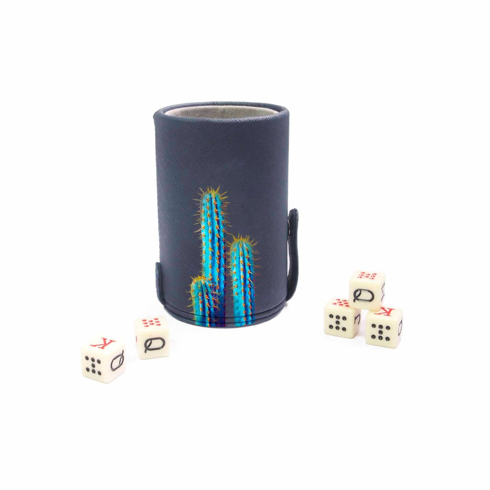 CUBILETE CON TAPA FORRO AZUL NOCHE
