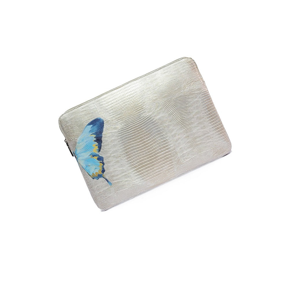 PORTA LAPTOP 13 TEJUS PLATA BEIGE