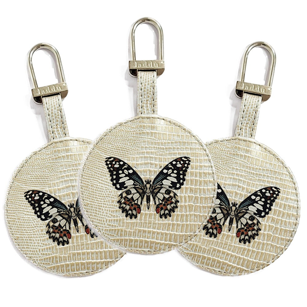 LLAVERO TEJUS PLATA BEIGE