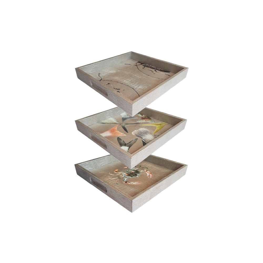 CHAROLA CUADRADA TEJUS PLATA BEIGE