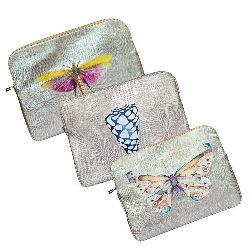 PORTA LAPTOP 13 TEJUS PLATA BEIGE