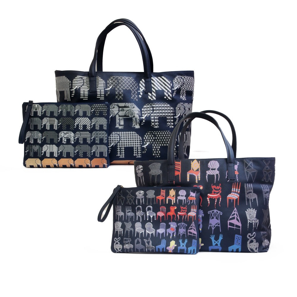 BOLSA MATEA PLAYA FORRO AZUL NOCHE PEDRO FRIDEBERG