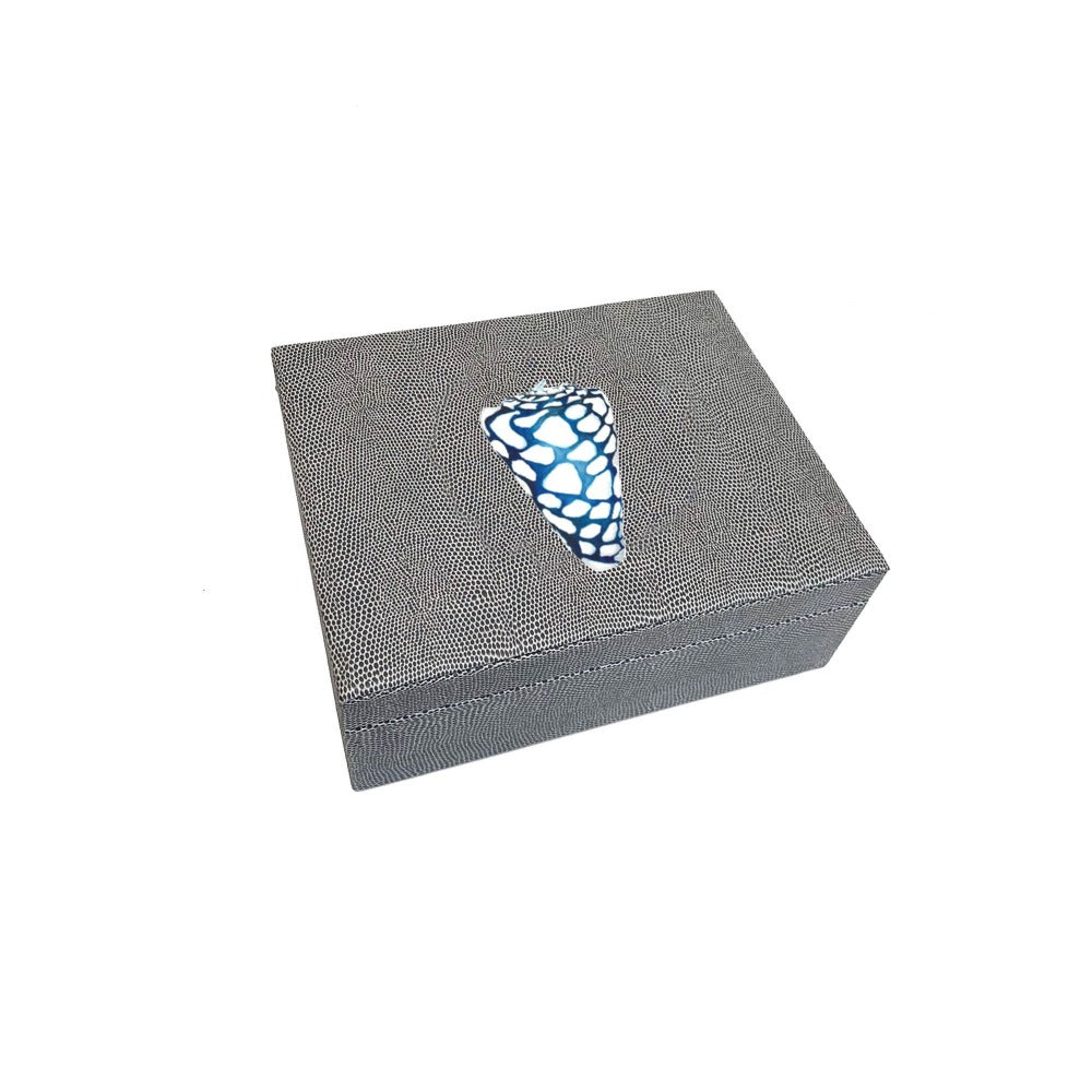 CAJA DE TE 6 REPTIL GRIS