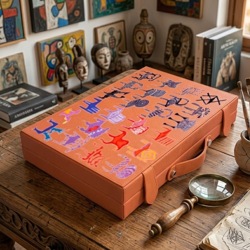 BACKGAMMON MEDIANO FORRO NARANJA PEDRO FRIEDEBERG