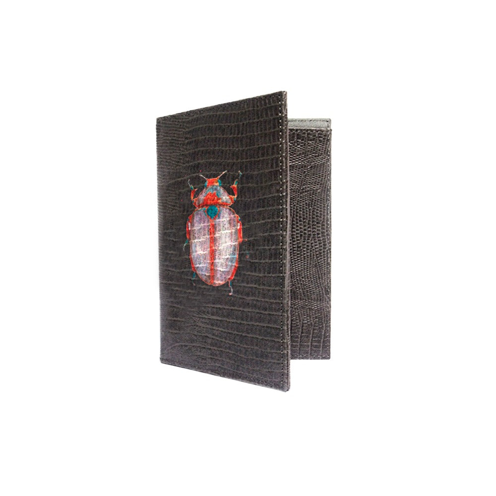 PORTA PASAPORTE Y VISA GRIS ARMADILLO