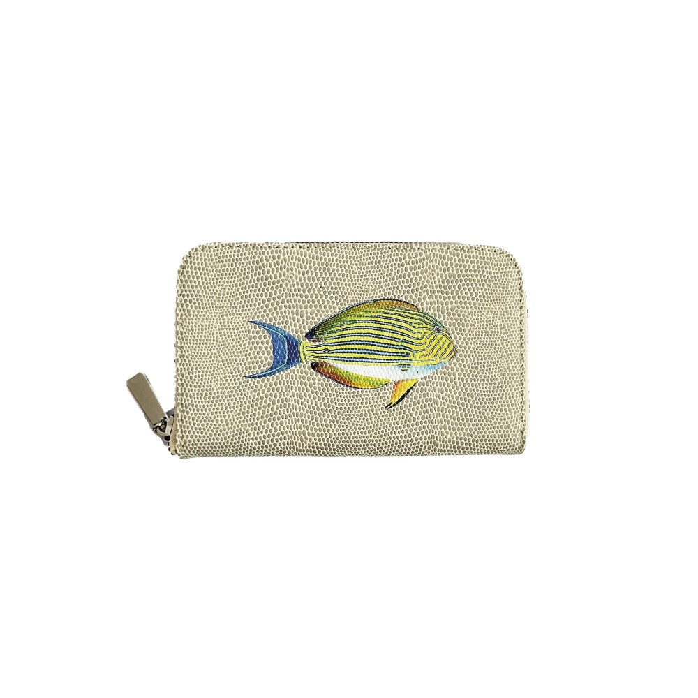 CARTERA MINI LICHA RAYITAS CARNE