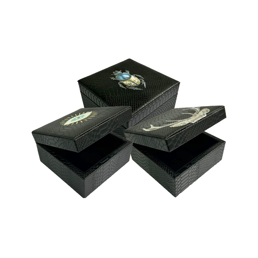 CAJA DECORATIVA CHICA NEGRO MATE