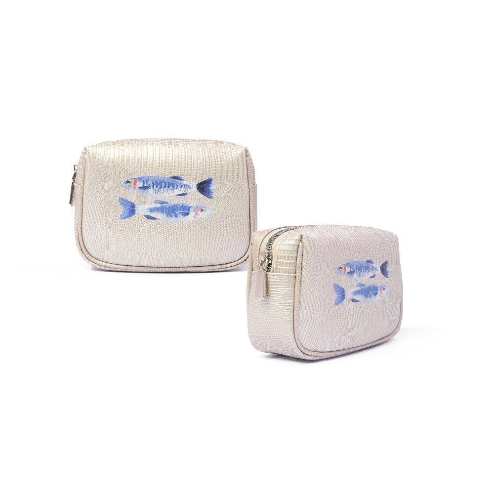 NECESER MINI TEJUS PLATA BEIGE