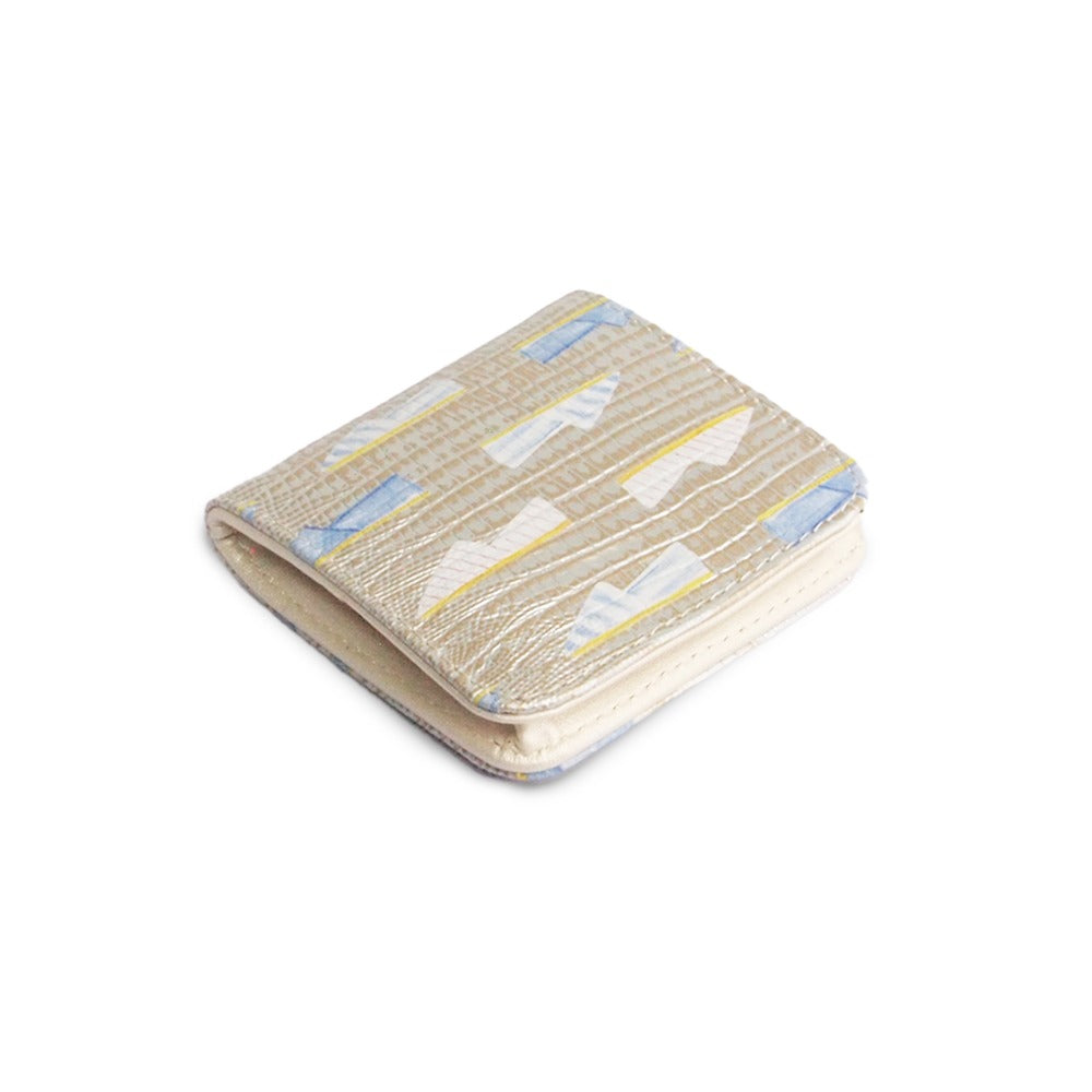 TEJUS SQUARE WALLET BEIGE SILVER
