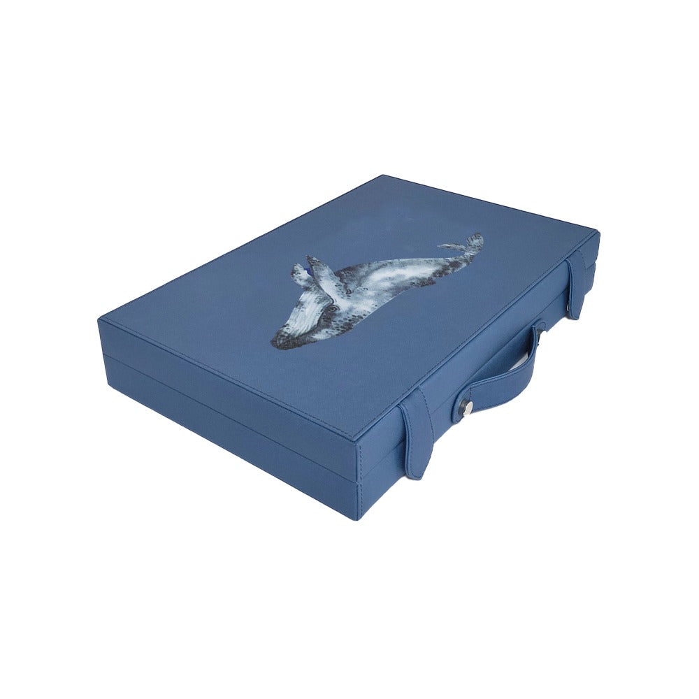 BACKGAMMON MEDIANO FORRO AZUL MEDIO