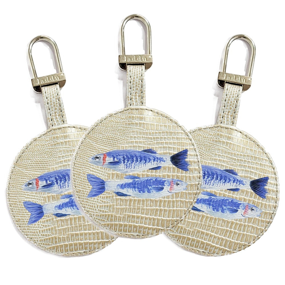 LLAVERO TEJUS PLATA BEIGE