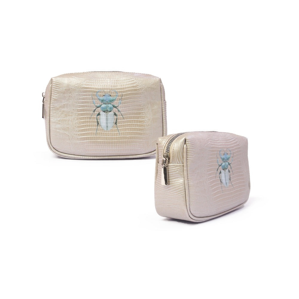 NECESER CHICO TEJUS PLATA BEIGE