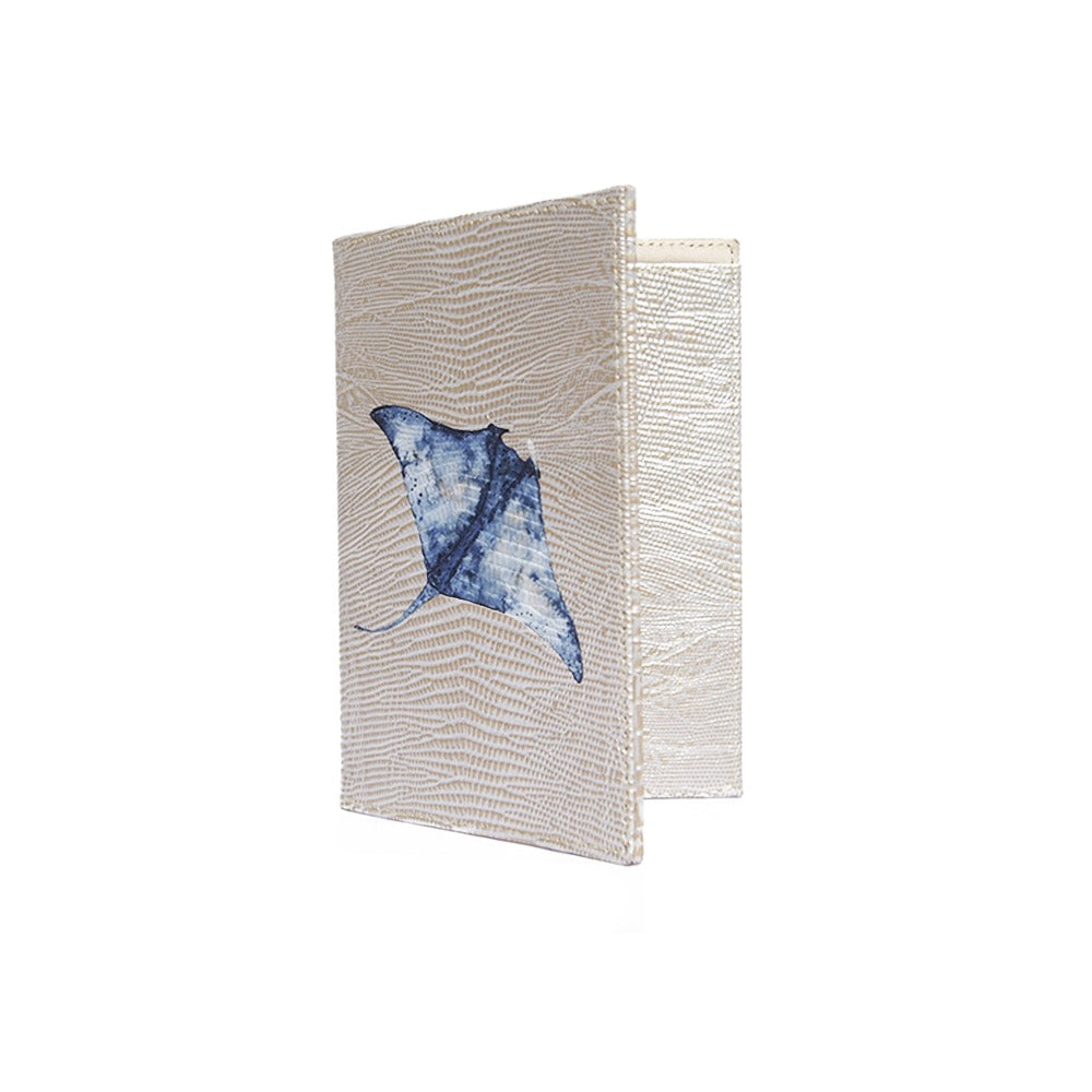 PORTA PASAPORTE Y VISA TEJUS PLATA BEIGE