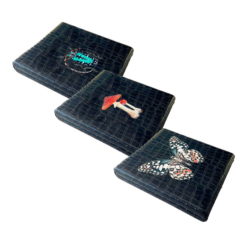 DOMINO PLANO CHICO CROCO NEGRO