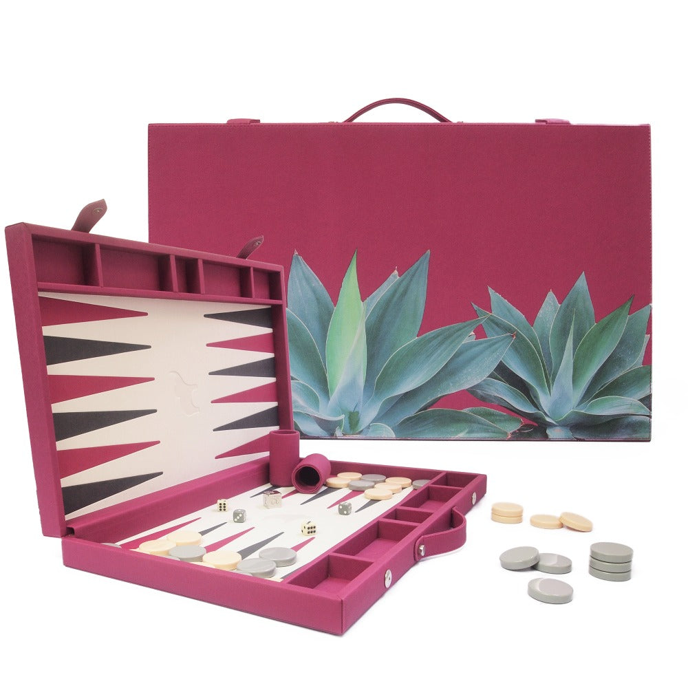 BACKGAMMON GRANDE FORRO MAGENTA