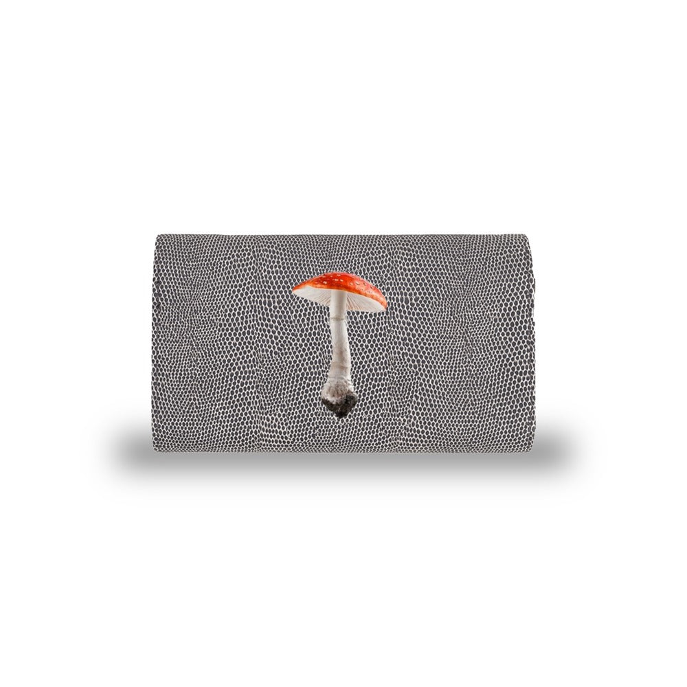 CARTERA LICHA REPTIL GRIS