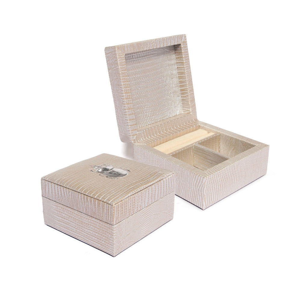 JOYERO MINI TEJUS PLATA BEIGE
