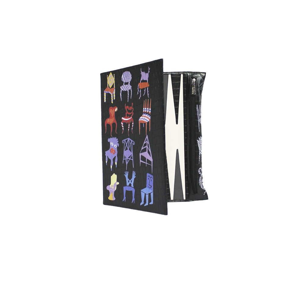 BACKGAMMON DE VIAJE CROCO NEGRO PEDRO FRIEDEBERG