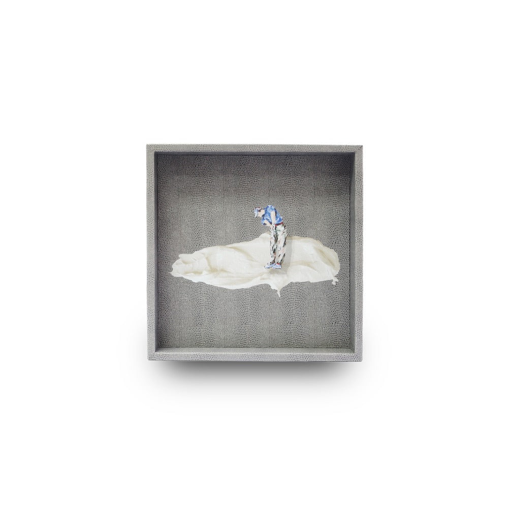 CHAROLA CUADRADA REPTIL GRIS TAY XACUR