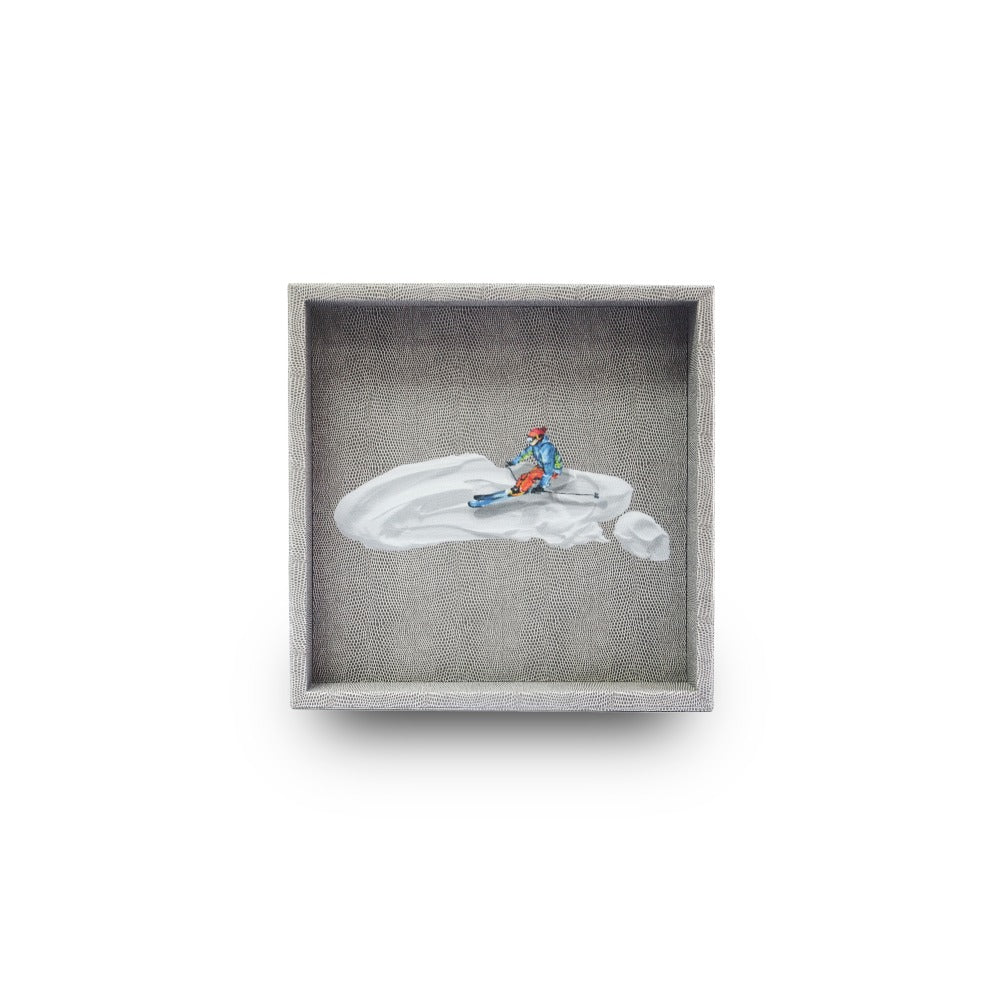 CHAROLA CUADRADA REPTIL GRIS TAY XACUR