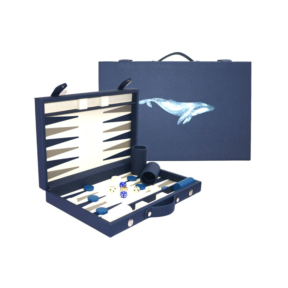 BACKGAMMON MEDIANO FORRO AZUL NOCHE