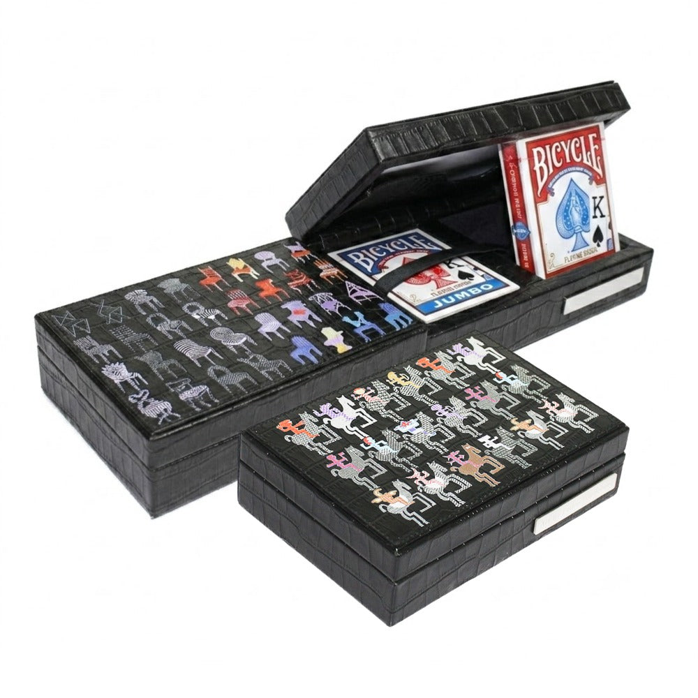 LUXURY CROCODILE BLACK CARD DECK PEDRO FRIEDEBERG