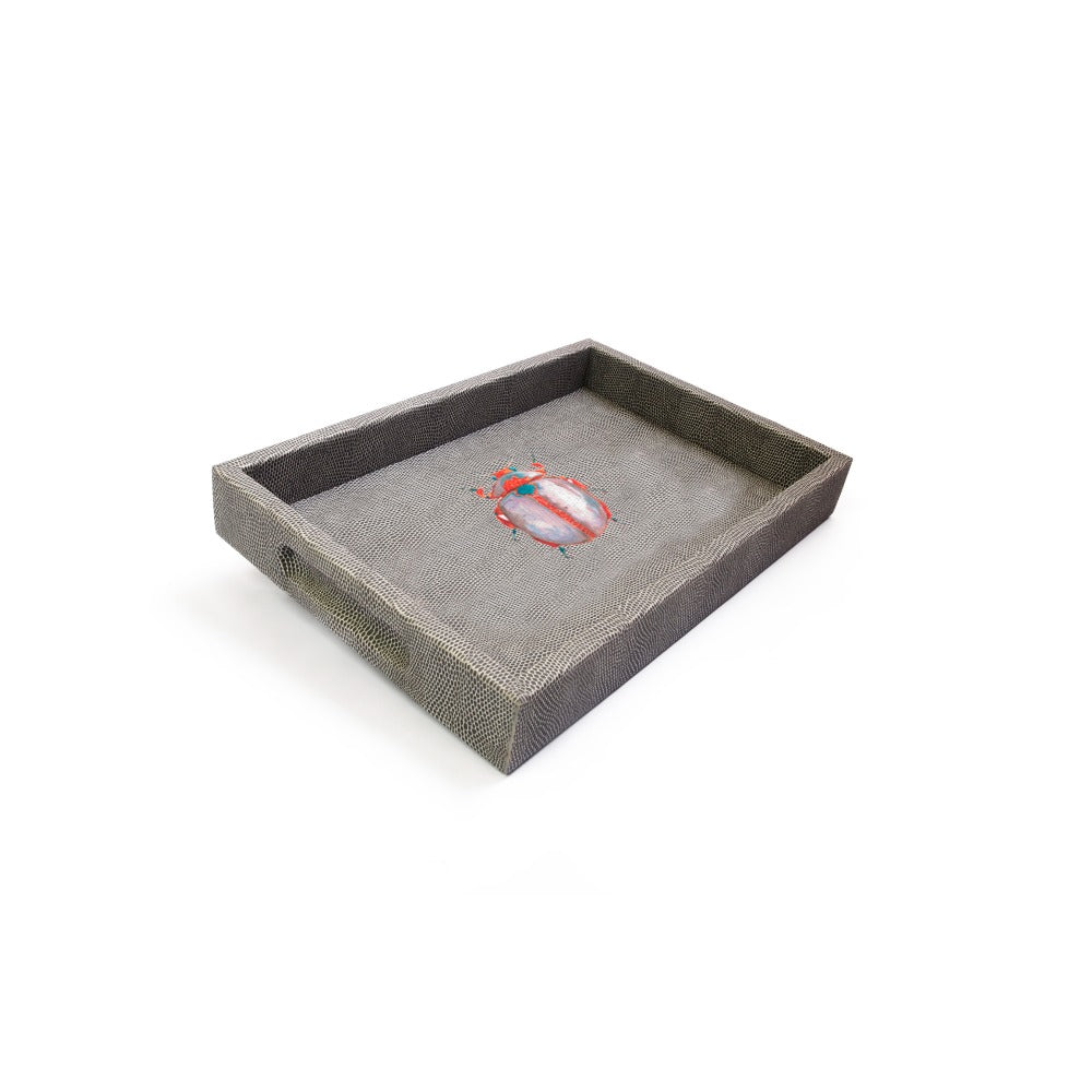 CHAROLA BURO REPTIL GRIS