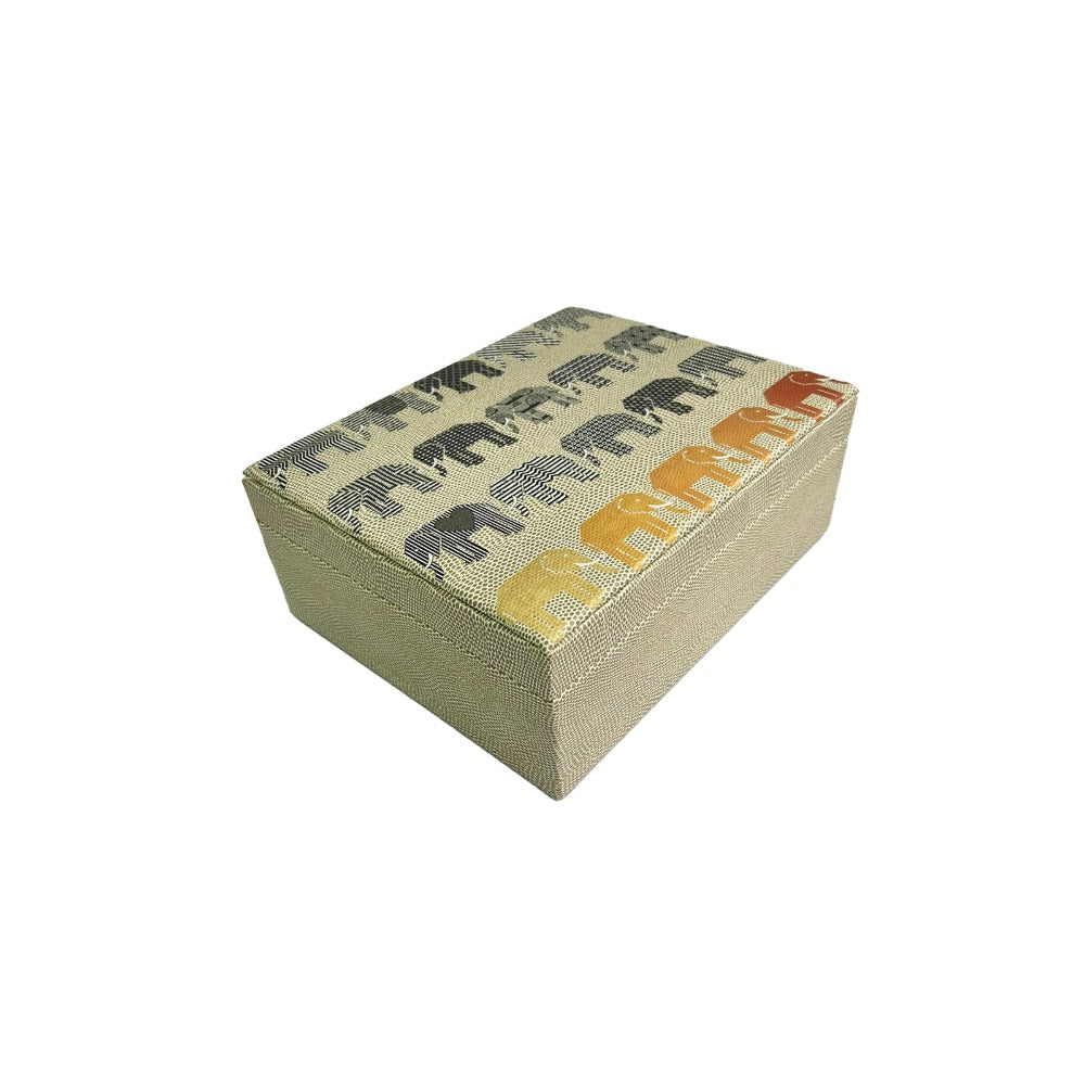 CAJA DECORATIVA MEDIANA RAYITAS CARNE ELEFANTES