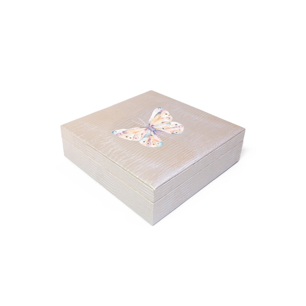 JOYERO CUADRADO TEJUS PLATA BEIGE