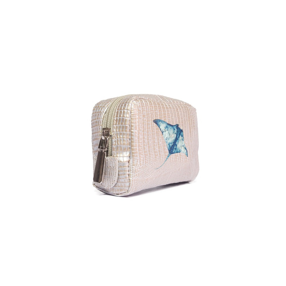 POUCH MONKEY TEJUS PLATA BEIGE