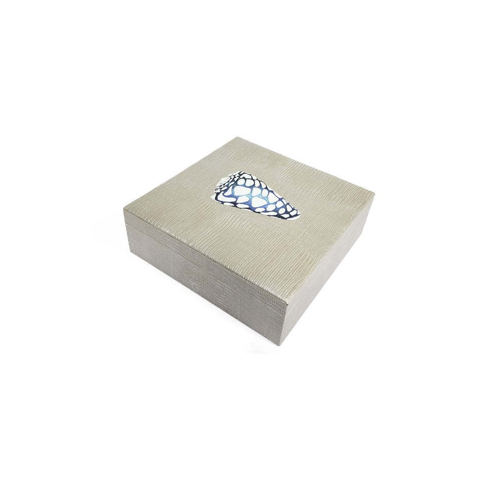 CAJA DE TE 9 TEJUS PLATA BEIGE