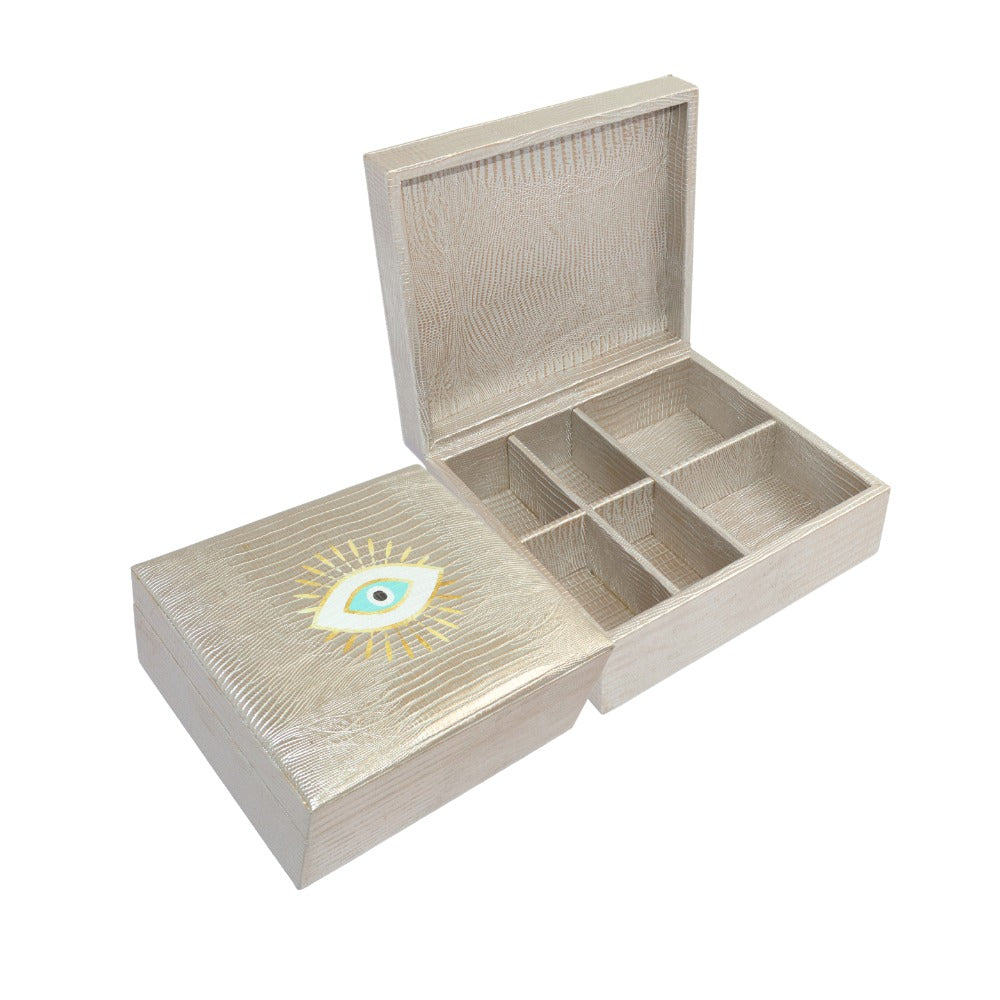 JOYERO BURO TEJUS PLATA BEIGE