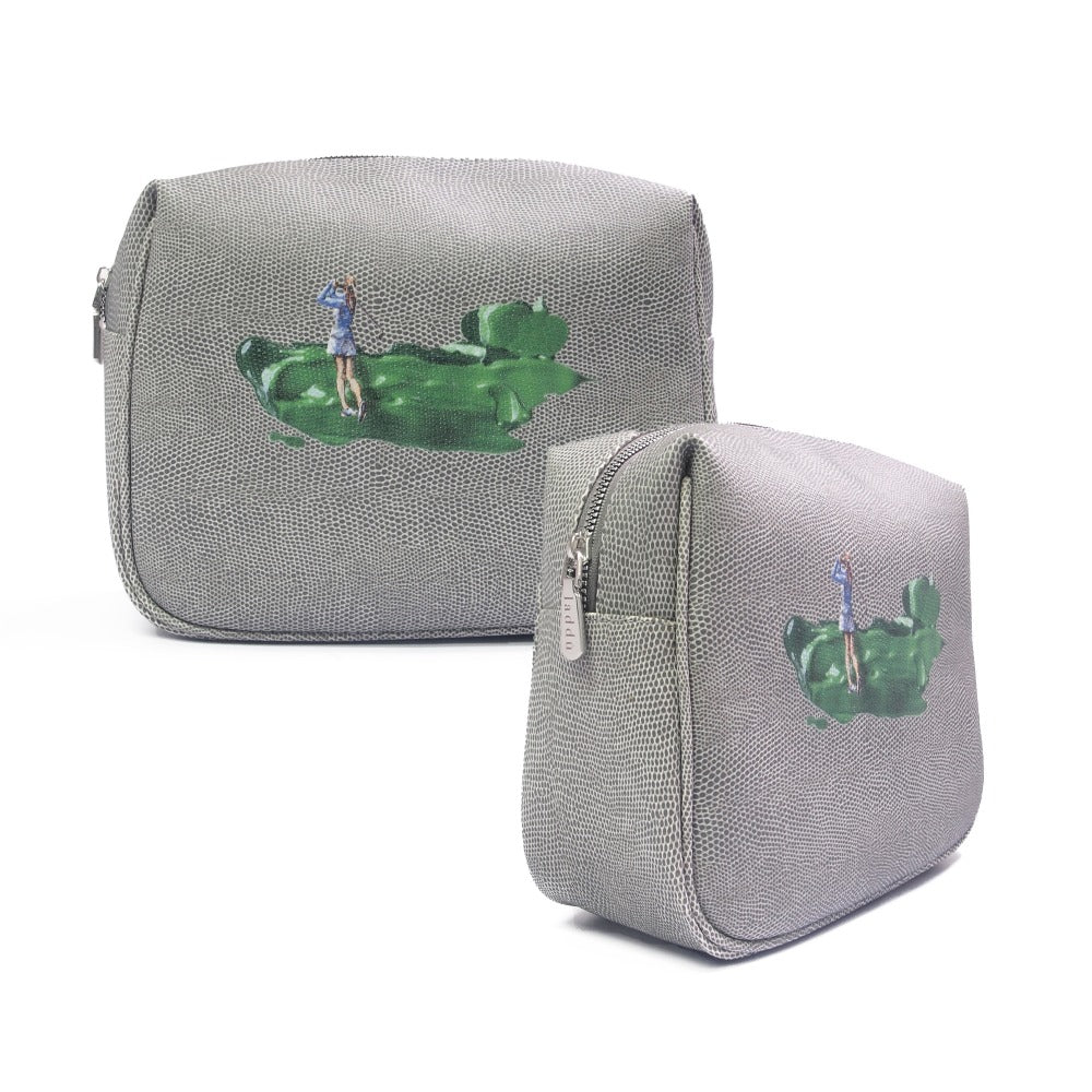 NECESER GRANDE REPTIL GRIS TAY XACUR