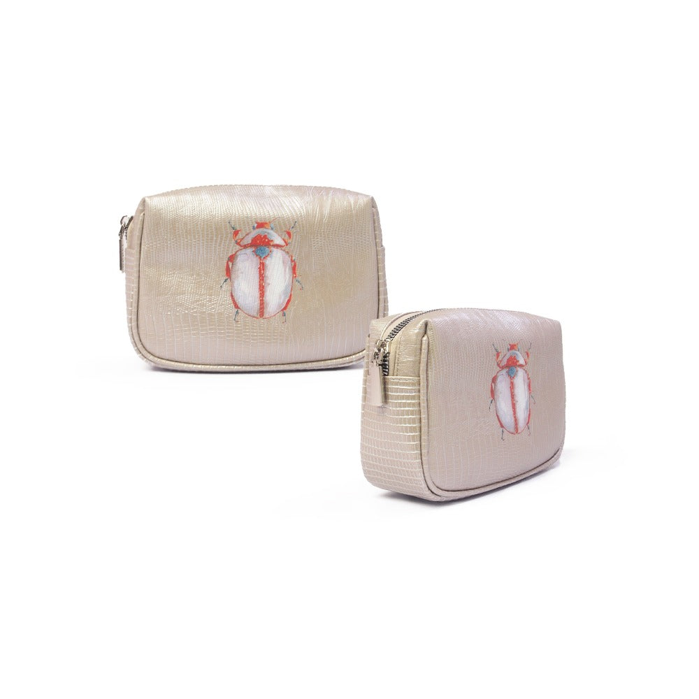 NECESER MINI TEJUS PLATA BEIGE