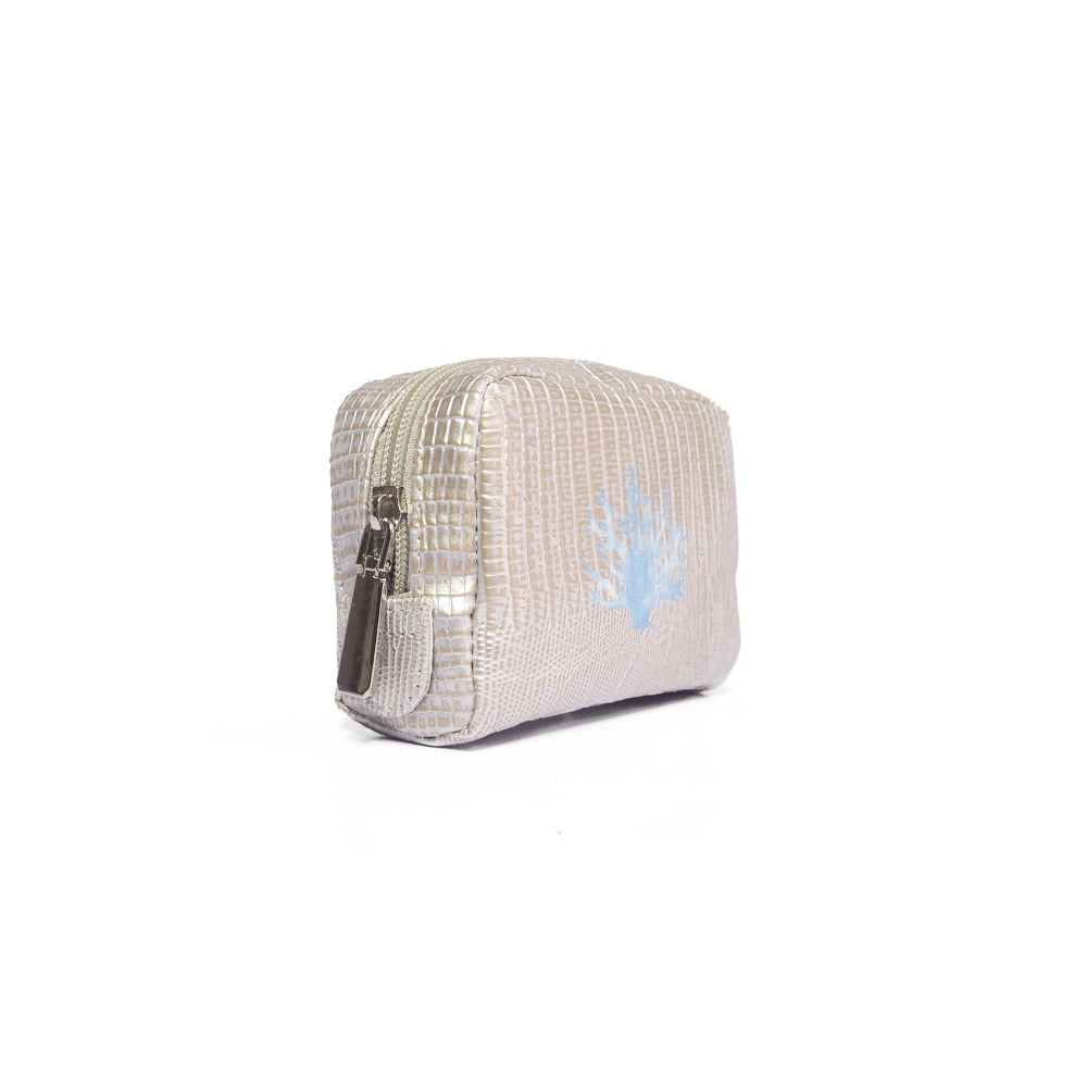 POUCH MONKEY TEJUS PLATA BEIGE