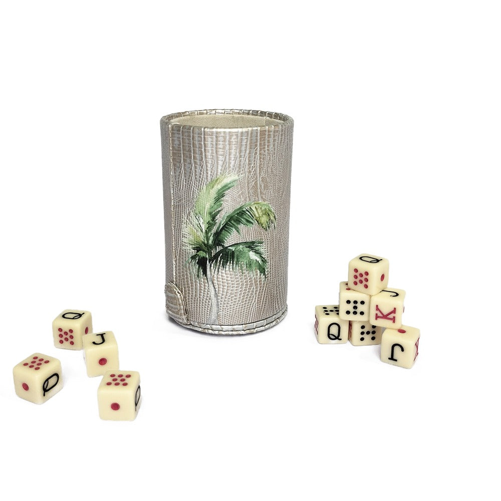 CUBILETE CON TAPA TEJUS PLATA BEIGE