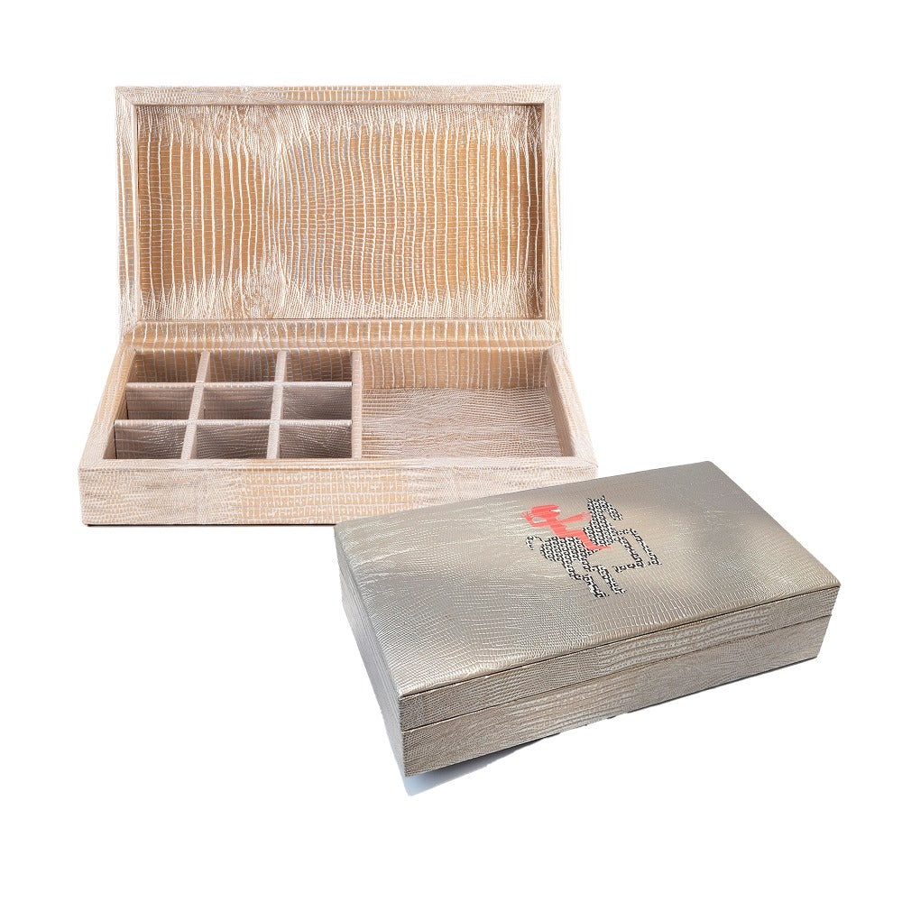 JOYERO ESPECIAL TEJUS PLATA BEIGE AMAZONA 1