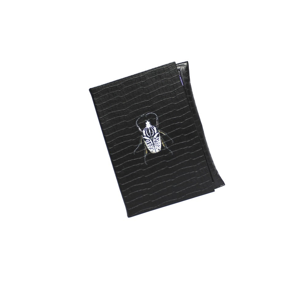 BACKGAMMON DE VIAJE CROCO NEGRO