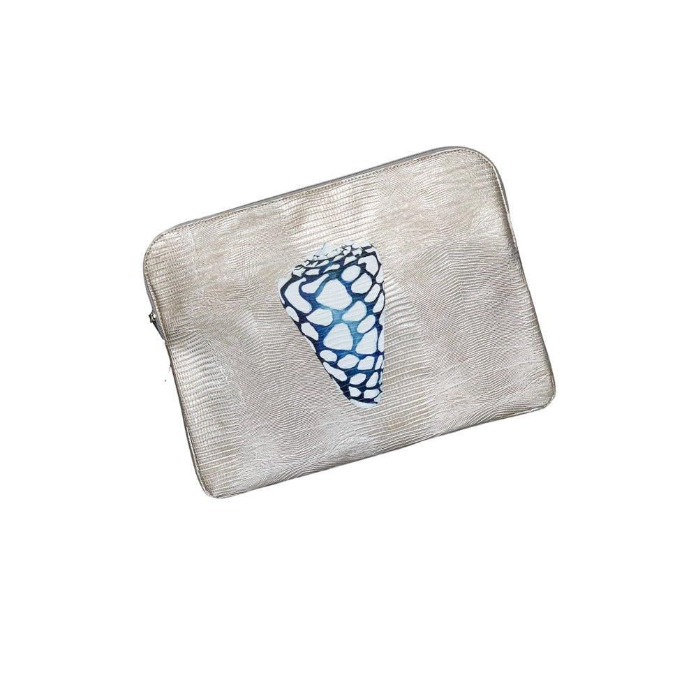 PORTA LAPTOP 13 TEJUS PLATA BEIGE