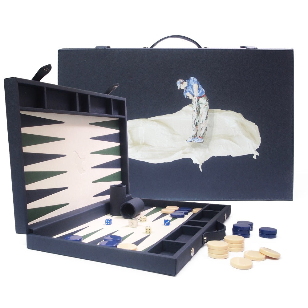 BACKGAMMON GRANDE FORRO AZUL NOCHE TAY XACUR