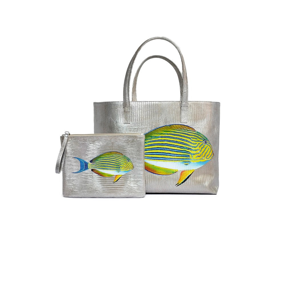 BOLSA MATEA PLAYA TEJUS PLATA BEIGE
