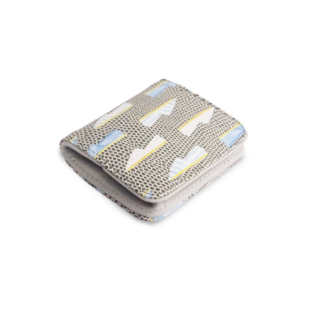 MONEDERO CUADRADO REPTIL GRIS