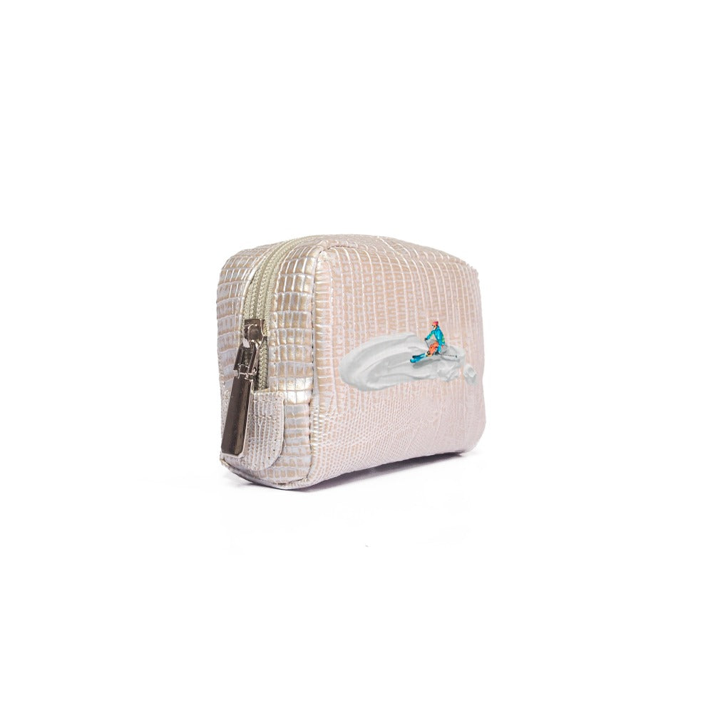 POUCH MONKEY TEJUS PLATA BEIGE TAY XACUR