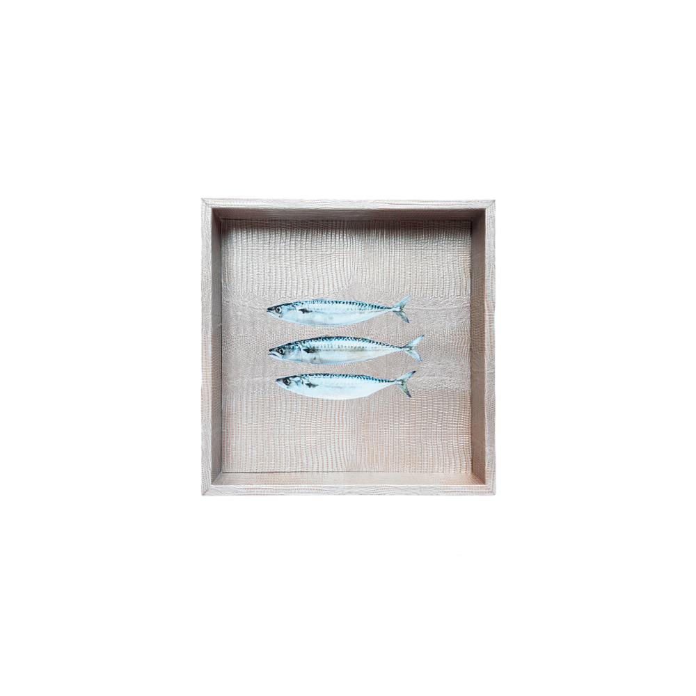 CHAROLA CUADRADA TEJUS PLATA BEIGE