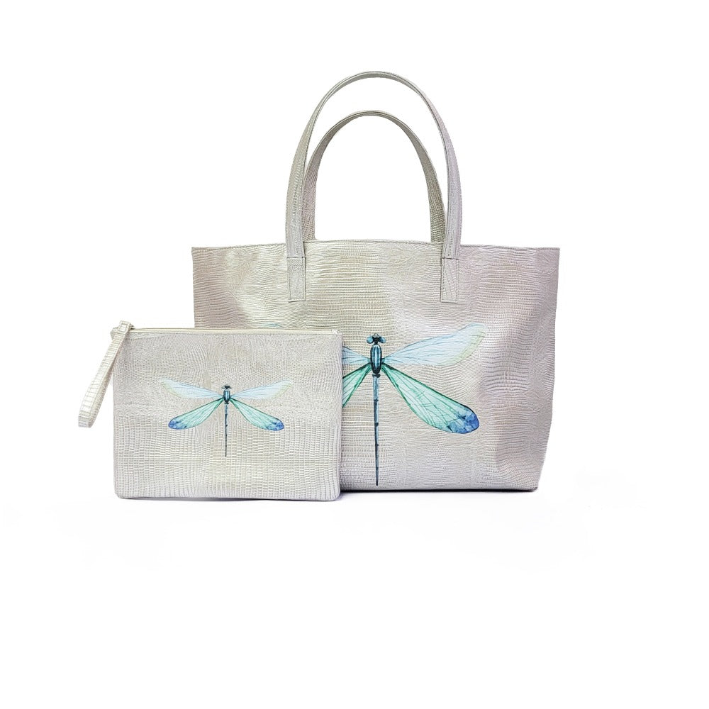 BOLSA MATEA PLAYA TEJUS PLATA BEIGE