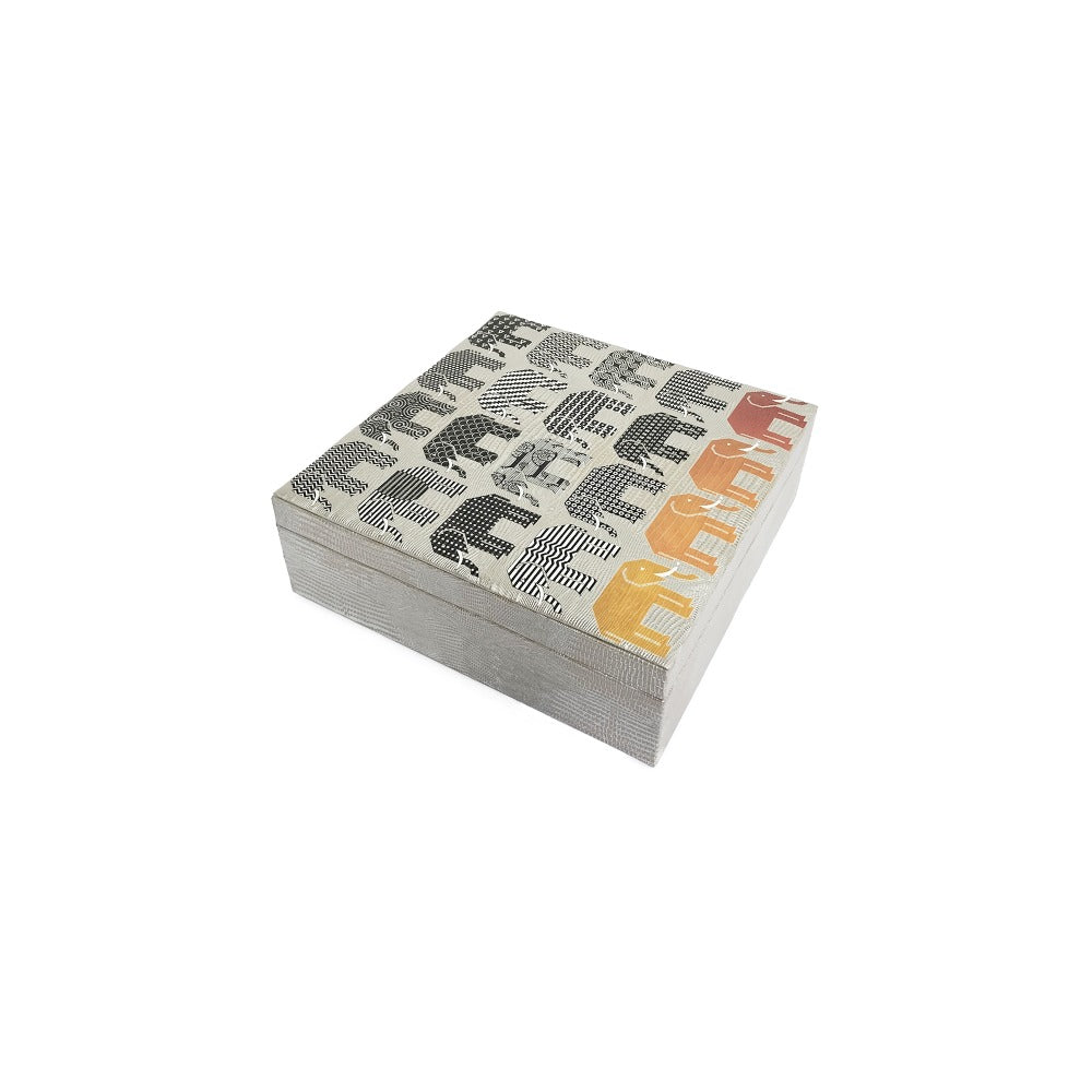 CAJA DE TE 9 TEJUS PLATA BEIGE PEDRO FRIEDEBERG