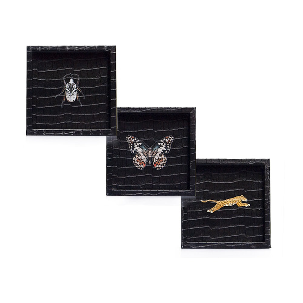 CHAROLA 15 X 15 CROCO NEGRO