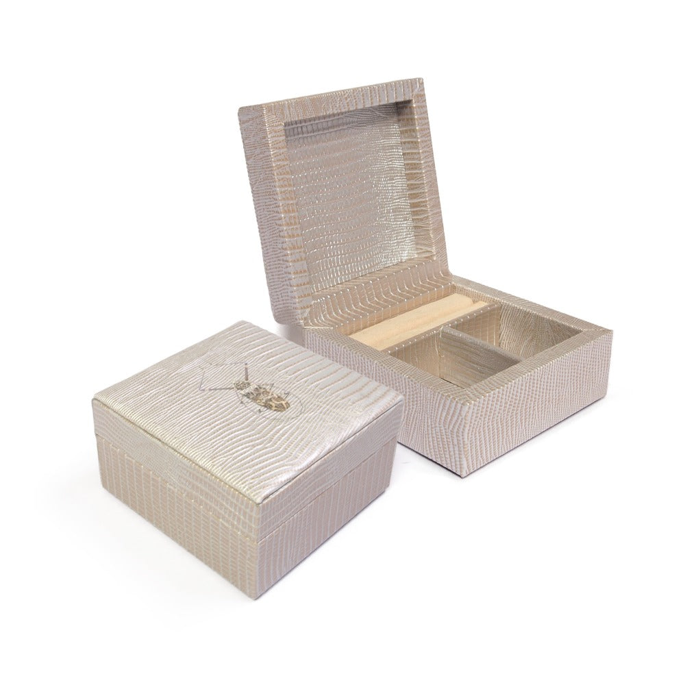 JOYERO MINI TEJUS PLATA BEIGE